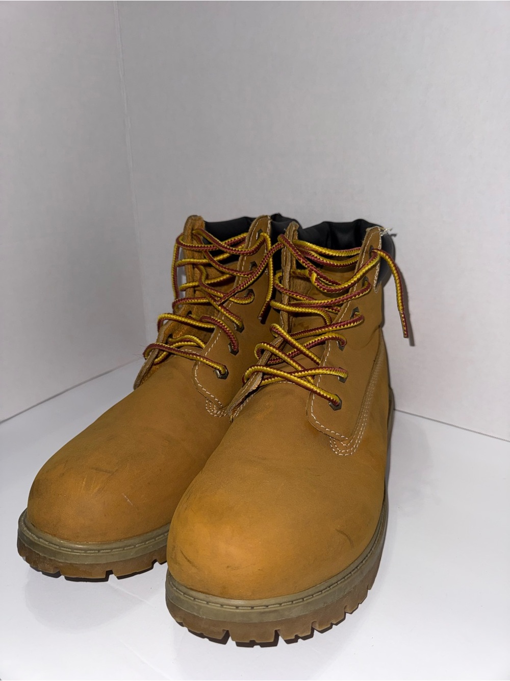 Ozark Trail Tan Work Boots with Black Collar